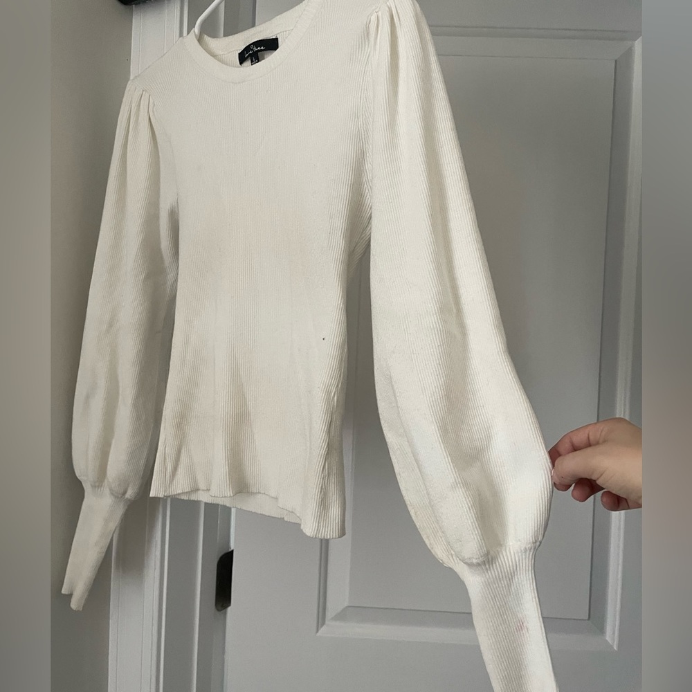 White Love Tree Ribbed Sweater - Picture 2 of 3